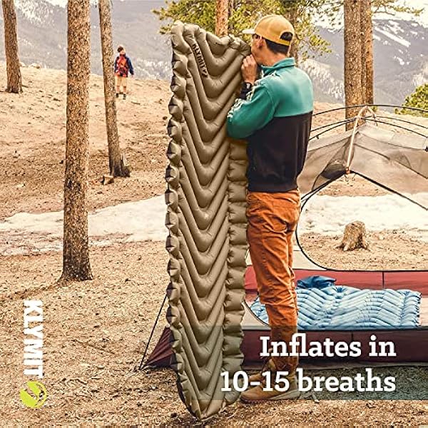 Klymit 2019 - Esterilla de Acampada (aislada, Ligera, con válvula abatible), diseño de V