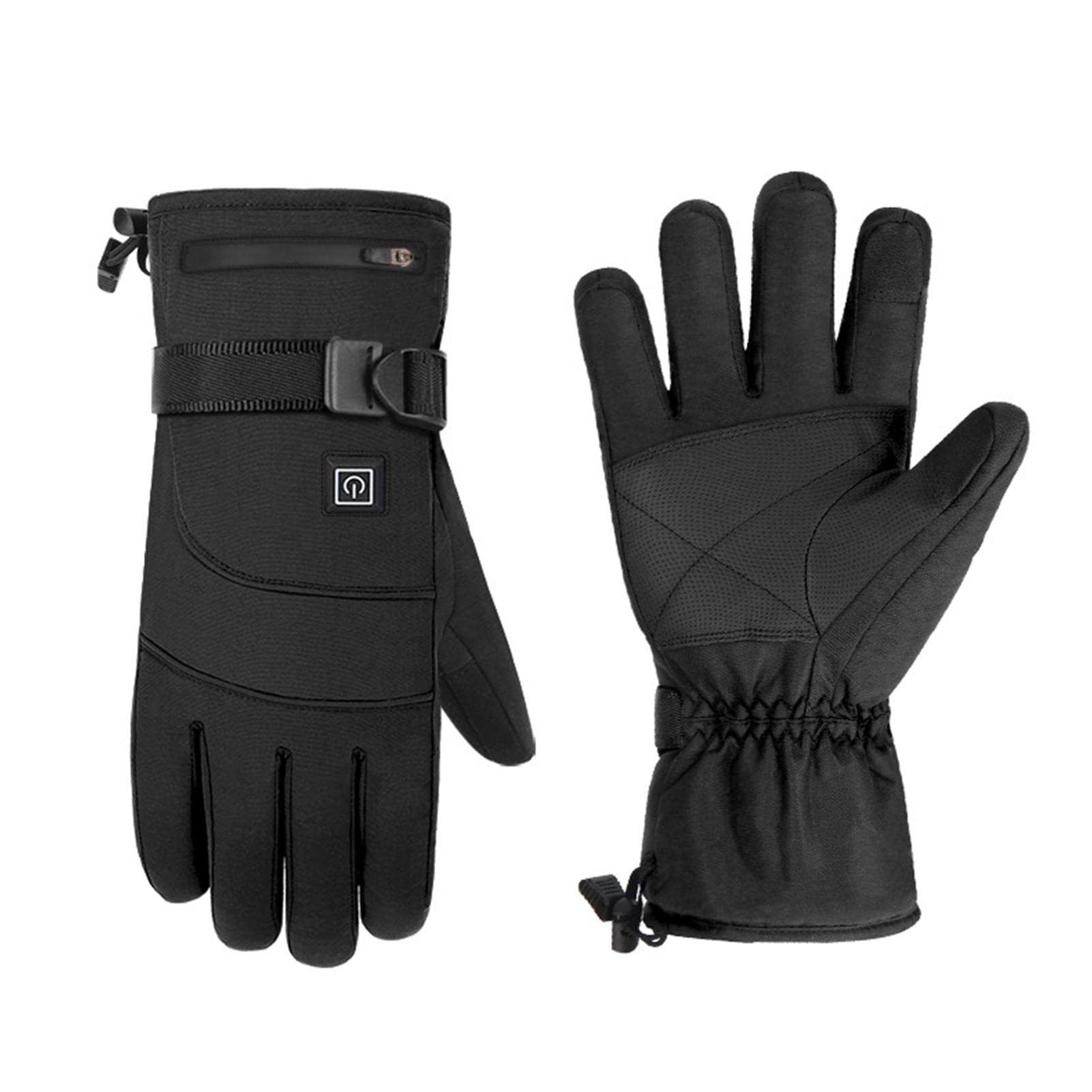 Guantes calefactados que funcionan con pilas, guantes térmicos con batería recargable de 3,7 V con 3 engranajes de temperatura, guantes térmicos para pantalla táctil para ciclismo, senderismo,