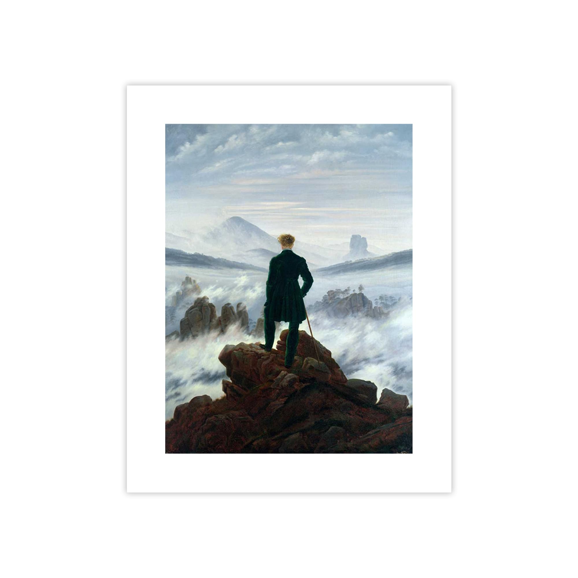 Poster Caspar David Friedrich Wanderer Above the Sea of Fog grand format 100x75 cm