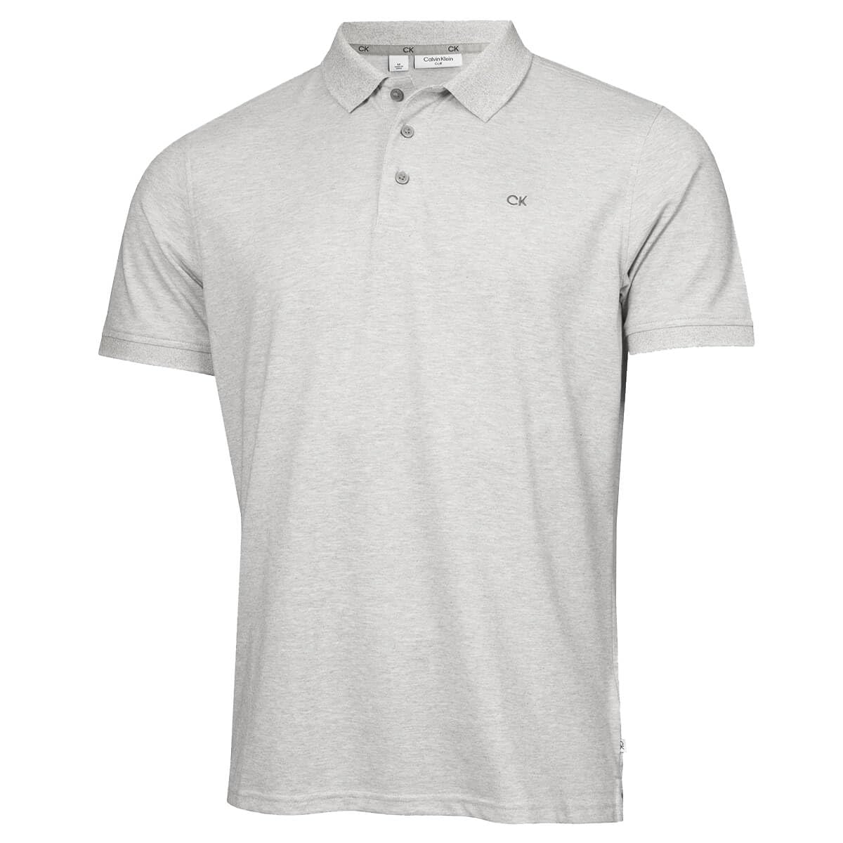 Calvin Klein Mens Planet Friendly Polo Shirt - Silver Marl - XL