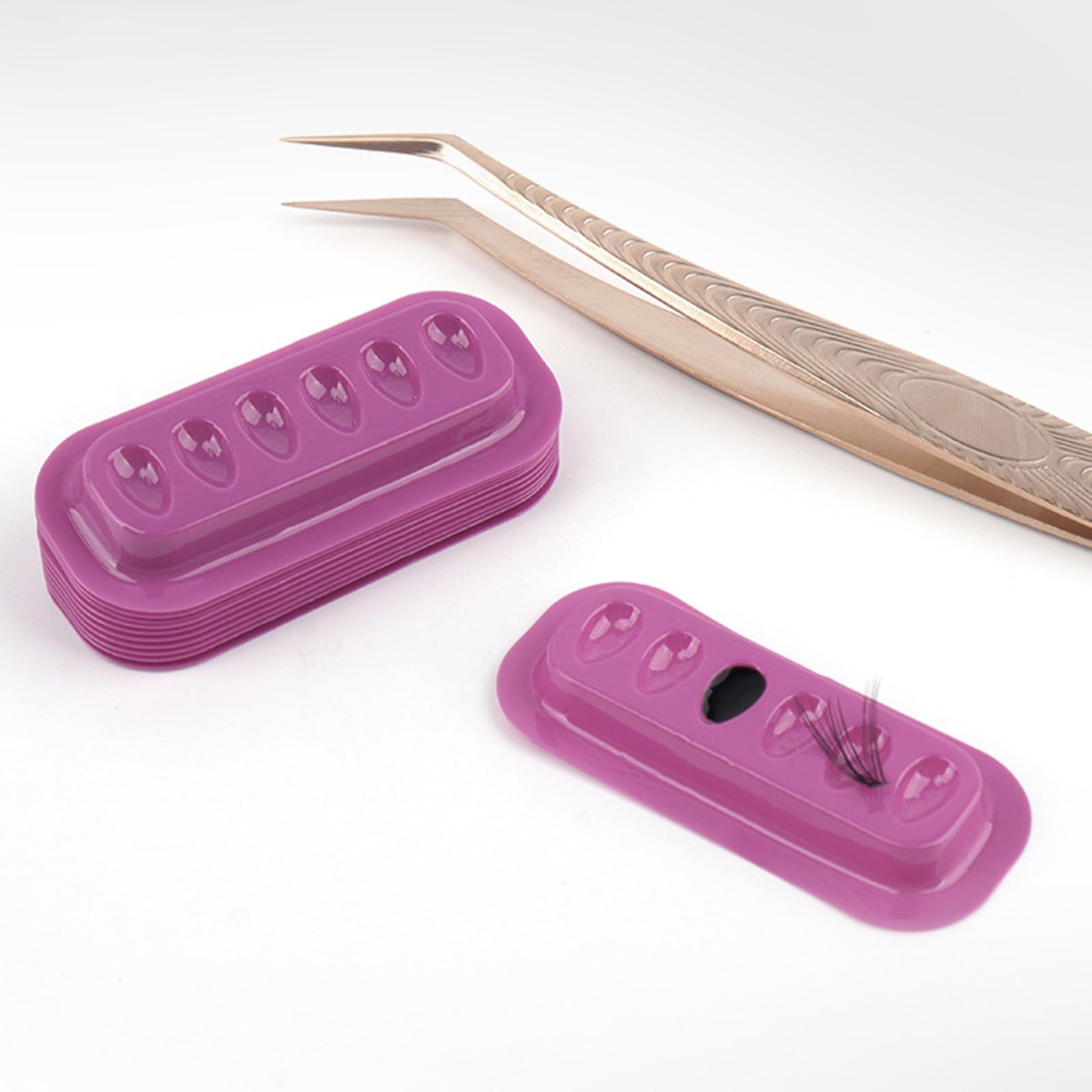 100Pcs Silicone Eyelash Glues Holder Tray Portable Accesories For Efficient Lash Extensions And Makeup Applications