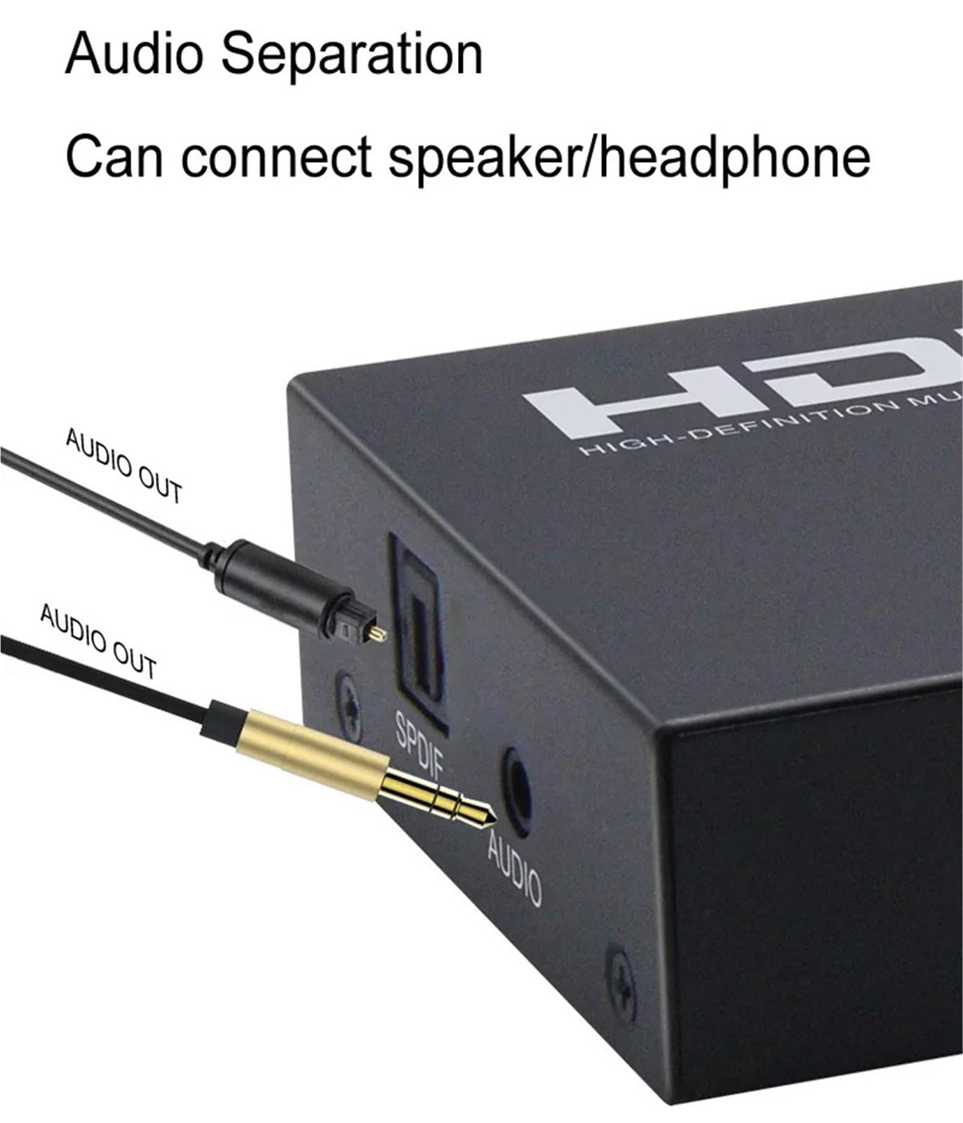 4K 60Hz HDMI Matrix 2x4 2 en 4 salidas HDMI Switch Splitter con extractor de audio 1080p convertidor de video 2 3 4 pantalla monitor pantalla (enchufe de la UE)