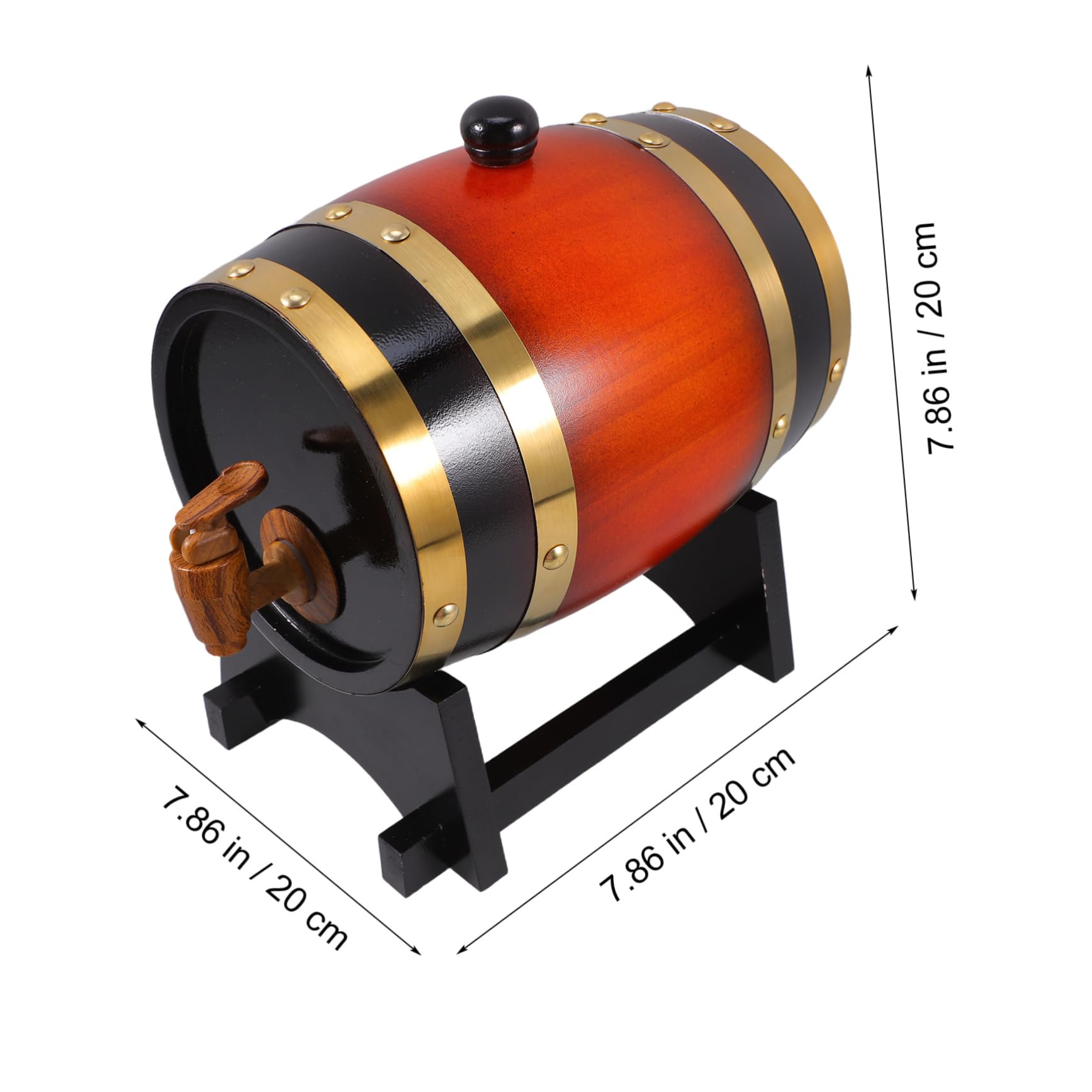 Madera Barril Bebida y Pequeño Soporte de Grifo