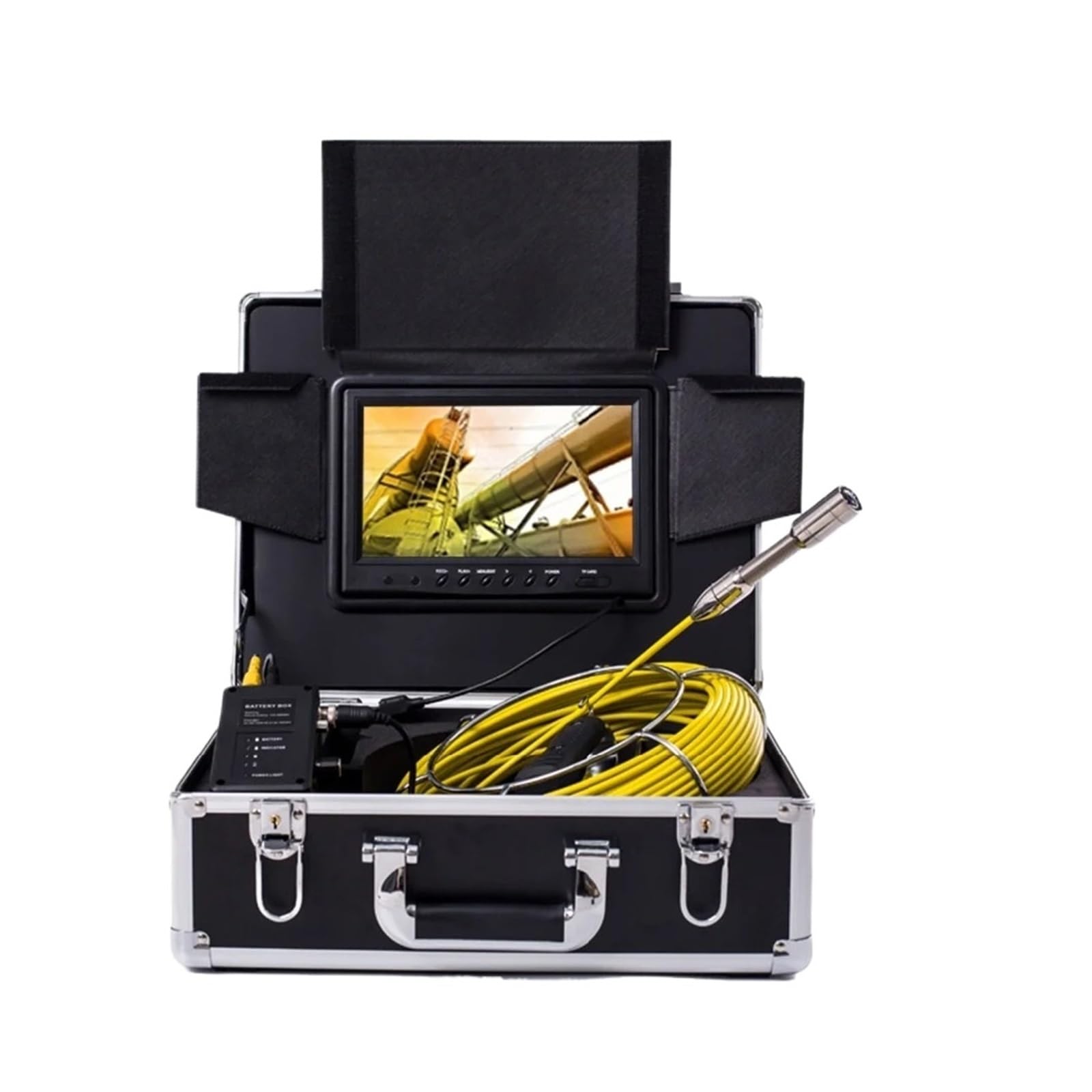 YNIYUJKL Drain Inspection Camera 9" Wireless Wifi 20/30/50M Pipe Inspection Camera Hd 1000Tvl Waterproof Ip68 Drain Sewer Pipeline Industrial Endoscope,Button Screen-50m