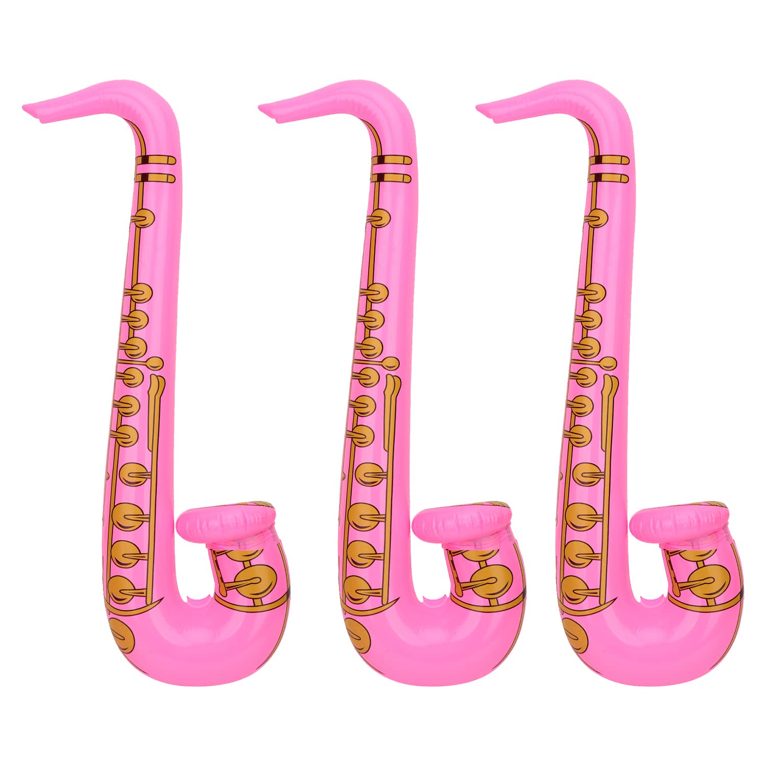 Trimming Shop Inflatable Saxophone Balloon 3pcs, Pink
