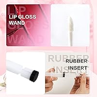 Vista 2 de Bercoor Paquete de 30 tubos de brillo de labios, botella vacía de bálsamo labial recargable de 0.3 fl oz, recipiente de plástico transparente