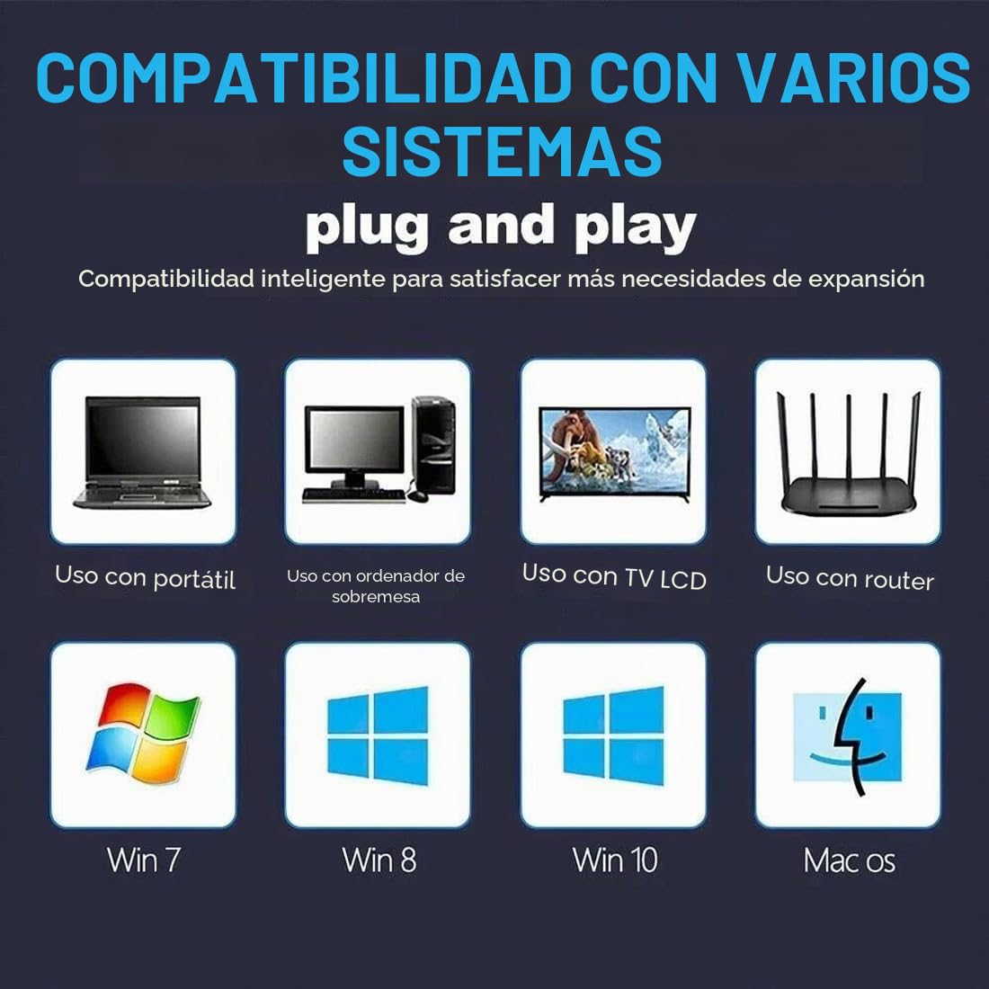 Carcasa de disco duro, USB 3.0 a SATA HDD disco duro externo para disco duro SSD de 2.5 pulgadas/3.5 pulgadas de hasta 18 TB con adaptador de corriente CC, carcasa SSD de 5 Gbps para Windows