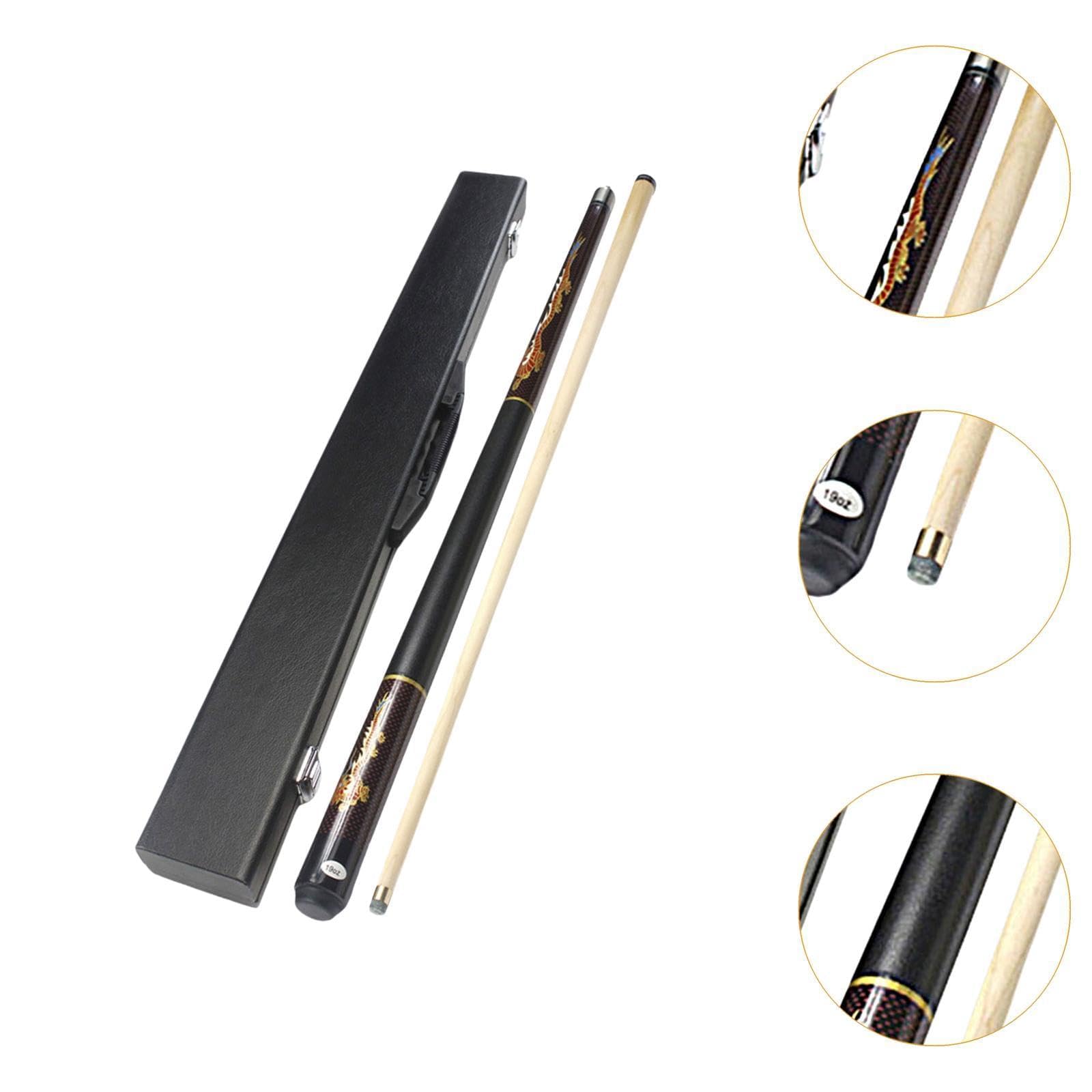 Kij bilardowy 57 cali, profesjonalny kij bilardowy z klonu kanadyjskiego, z końcówką Premium 13 mm, w zestawie z twardym futerałem ochronnym, przedłużką i ręcznikiem z mikrofibry
