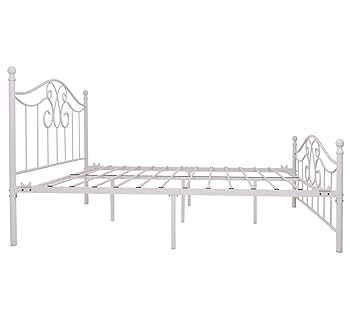 Amazon.com: YALAXON Vintage Sturdy Queen Size Metal Bed