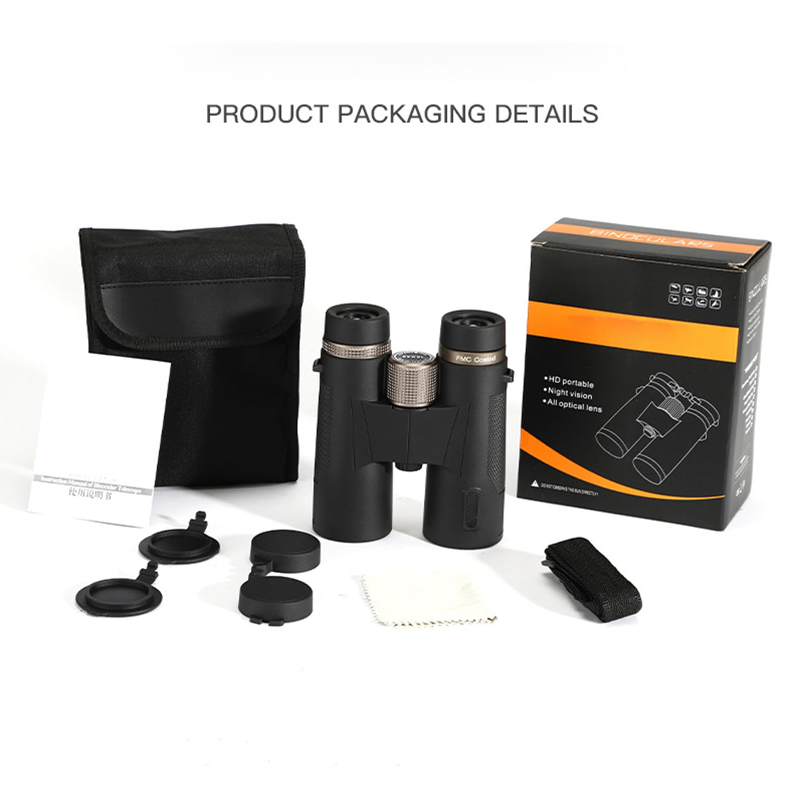 Binocoli Compatti Da Caccia Alta Definizione HD Ingrandimento 12X ED