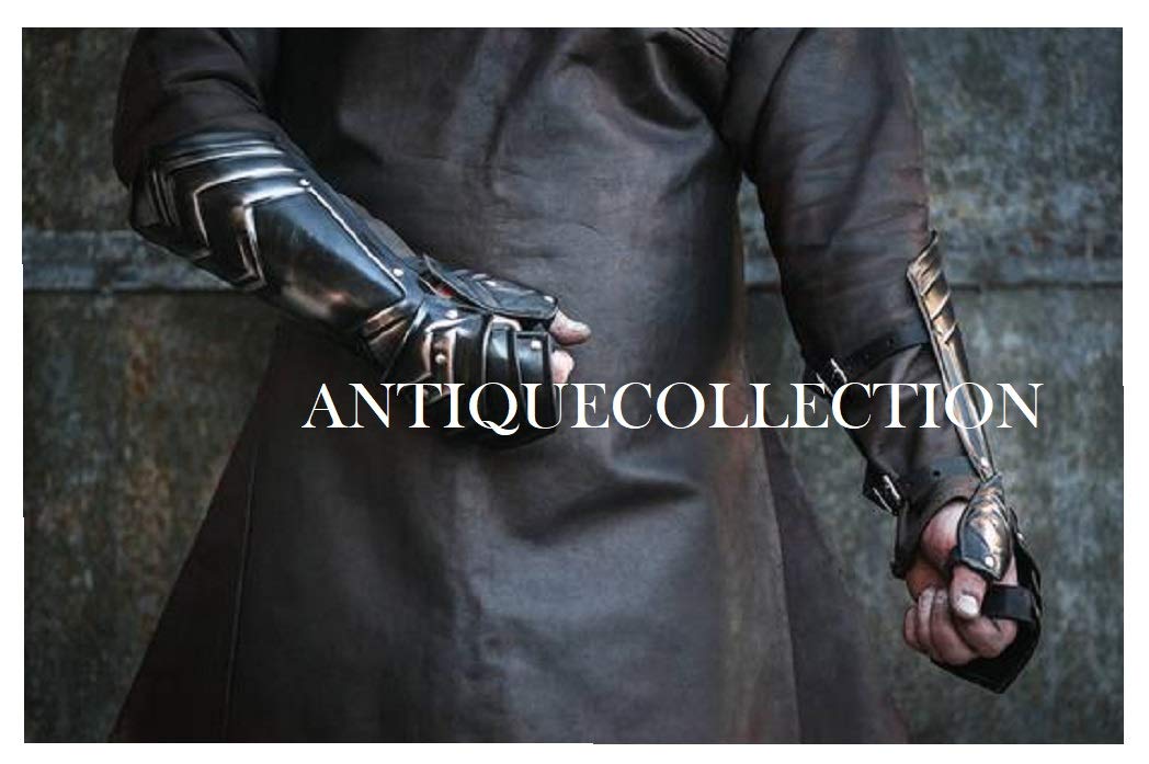 ANTIQUECOLLECTION Brassards nains noircis fantaisie cosplay armure LARP