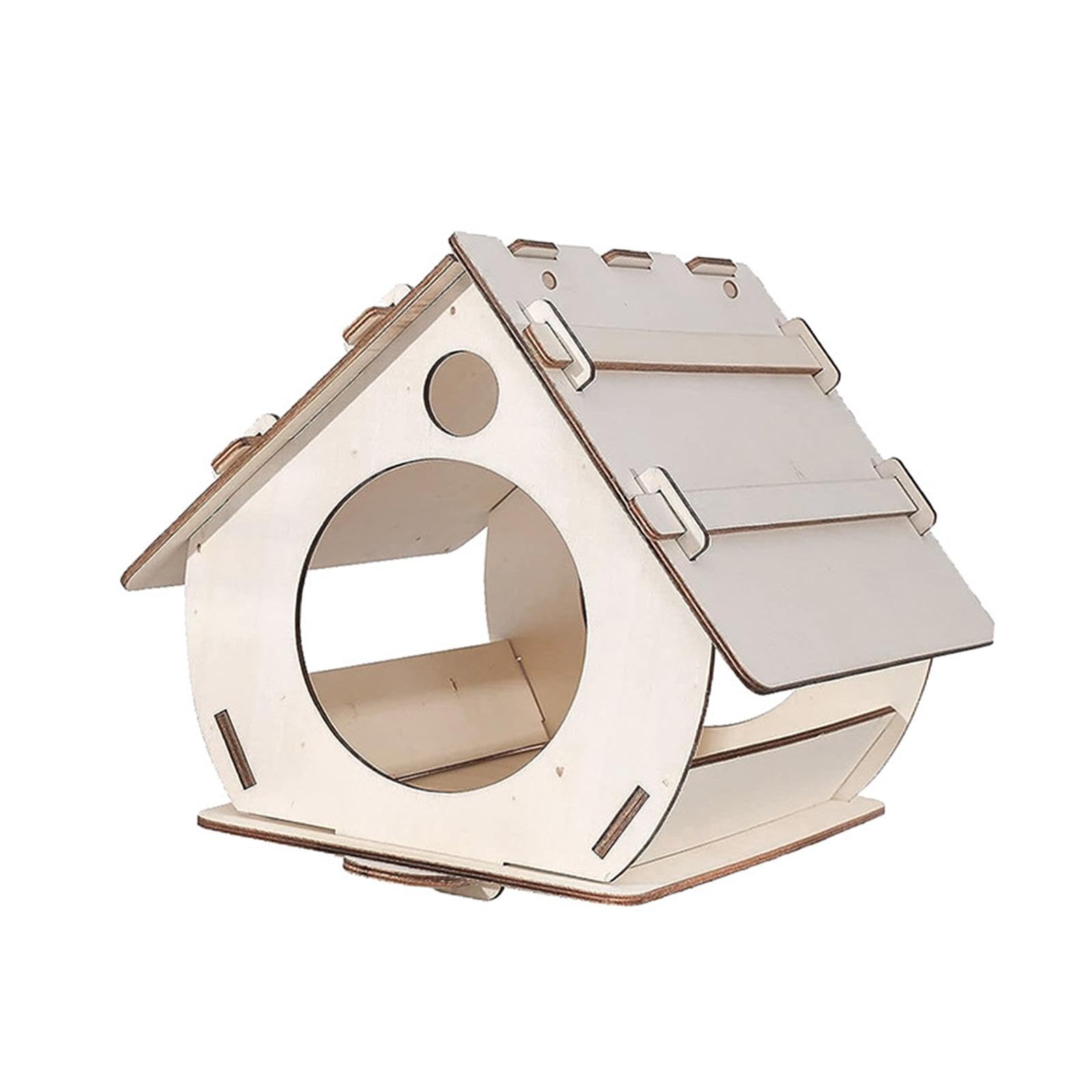 SECRET DESIRE Unfinished DIY Wooden Bird House Hand on Bird Nest for Yard Backyard Outdoor 19.9x30.4x17.8cm|Home Improvement|Plumbing & Fixtures|Other Home Plumbing & Fixtures-image-2