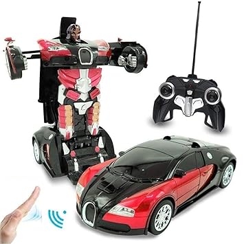 SELLMONK Remote Control Car 2.4Ghz Rechargeable 360?Rotating 2 in 1 Converting Car to Robot Toys for Kids Boys Girls with Lights & Sound Electronic Toys Battery Car for Kids 10 Year Old boy