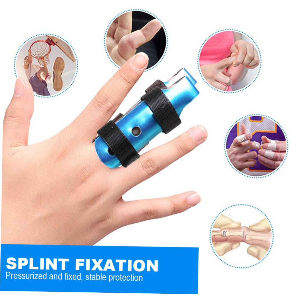 FOMIYES Sets One Size Fits Straightener Splint Hand Splint for Broken Fingers Easy to Wear Remove Pcs