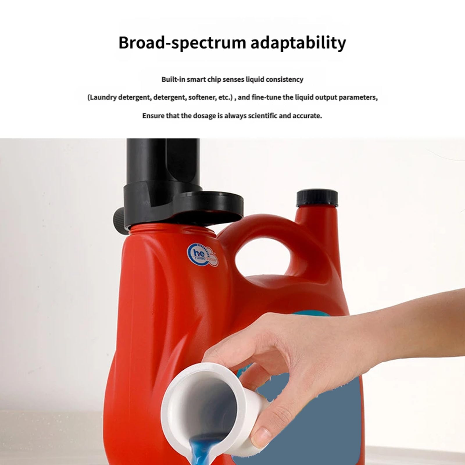 Dosatore detersivo Elettrico con Controllo accurato del Liquido per Lavanderia e Pulizia della casa Dosatore detersivo Elettrico per bucato in ABS