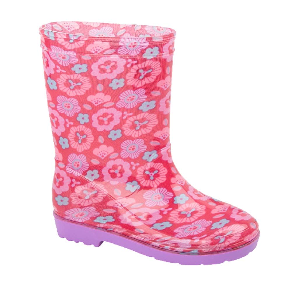 Kids Girls Childrens Wellington Boots Wellies Wellys Rain Snow Warm Autumn  Winter Shoes Size UK Infant Child 10 11 12 13