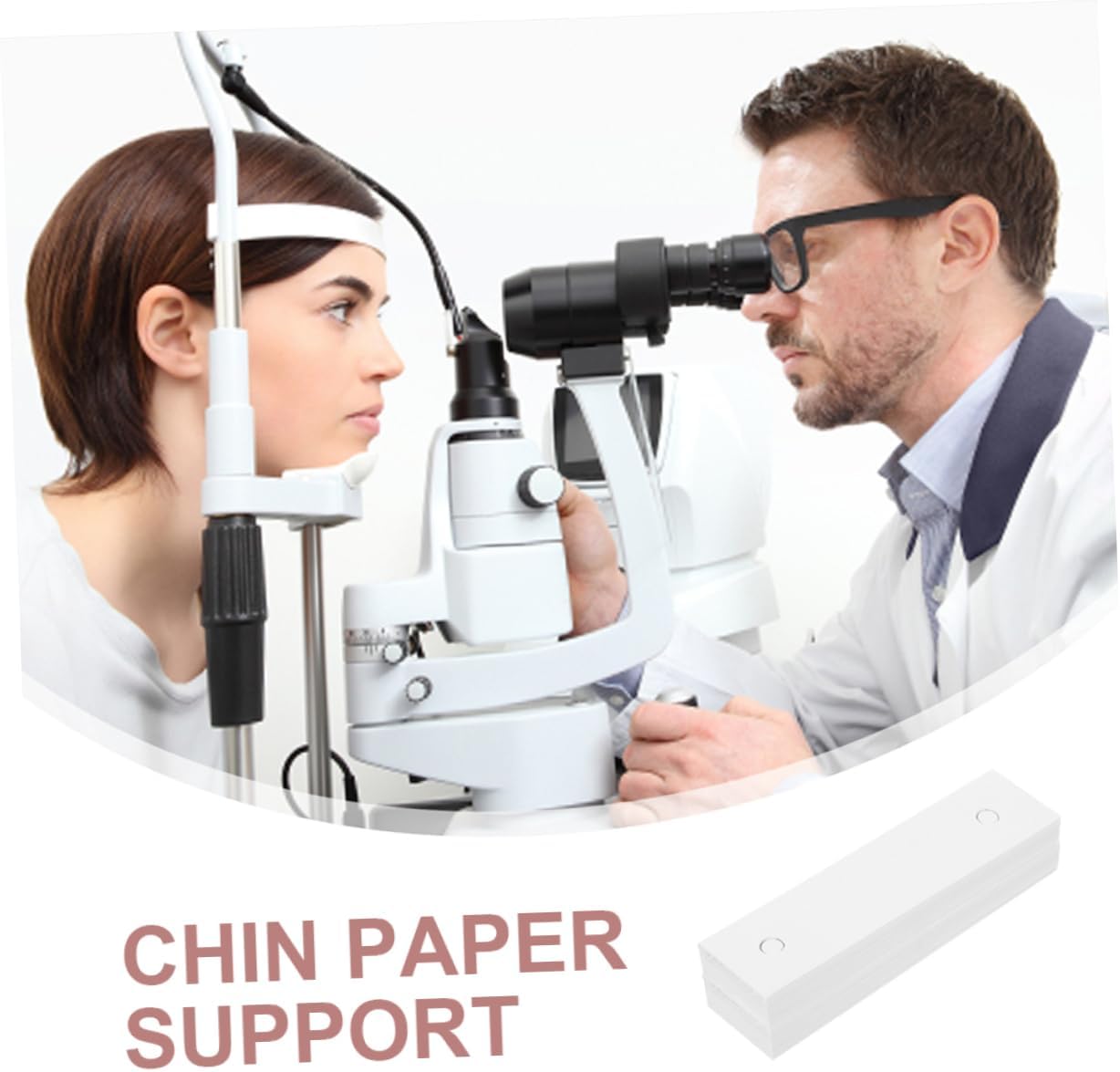 GARVALON Optometry Equipment Paper 350pcs Disposable Optical Chin Paper for Comfortable Eye Exams