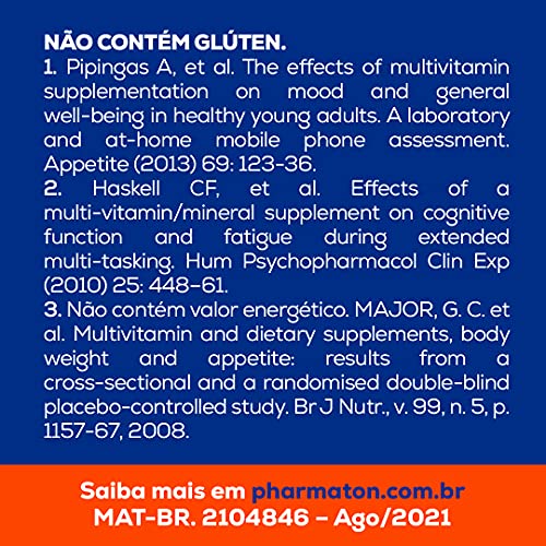 Polivitamínico Pharmaton Foco e Energia 100 comprimidos