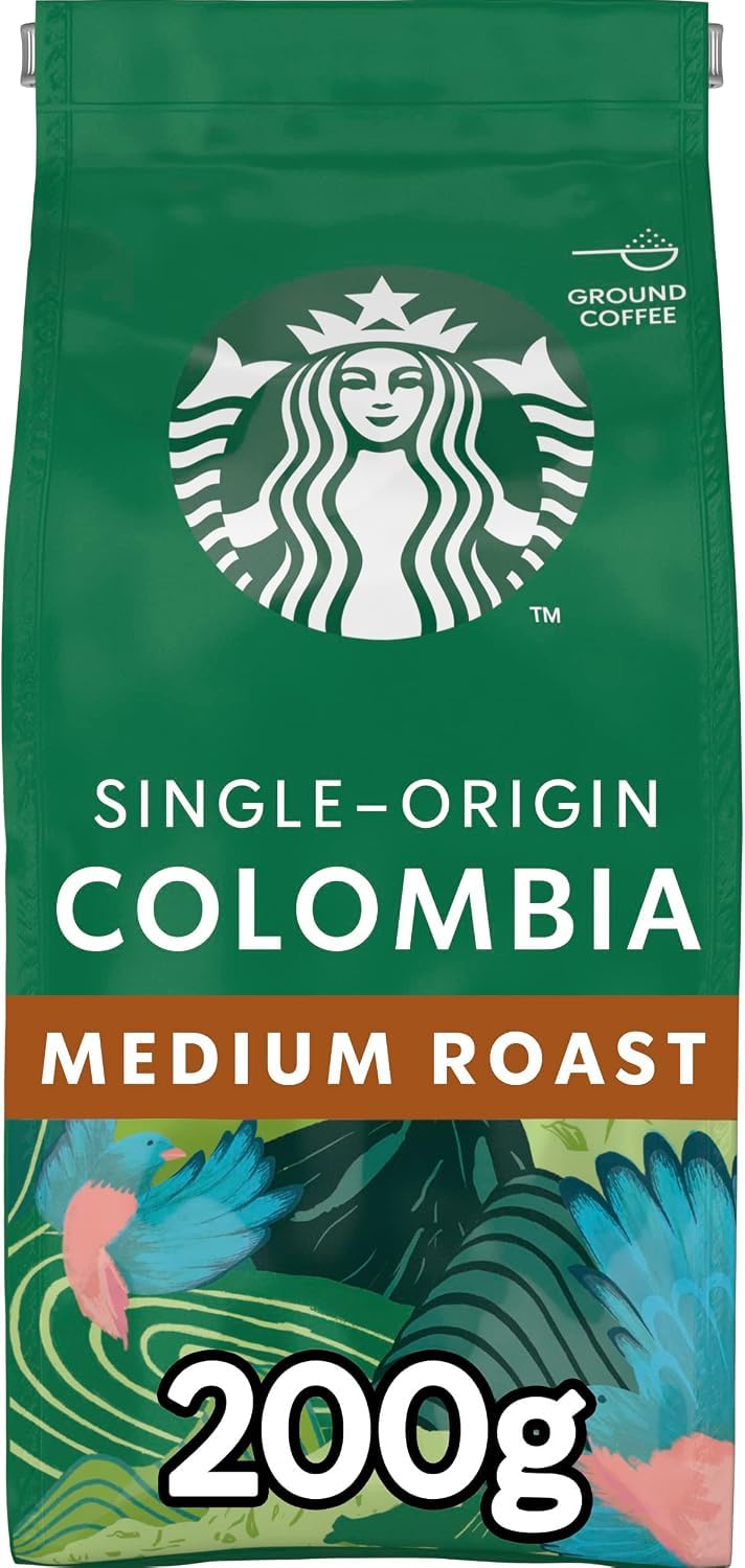 STARBUCKS Single-Origin Colombia Café Molido De Tostado Medio, 200g x 1