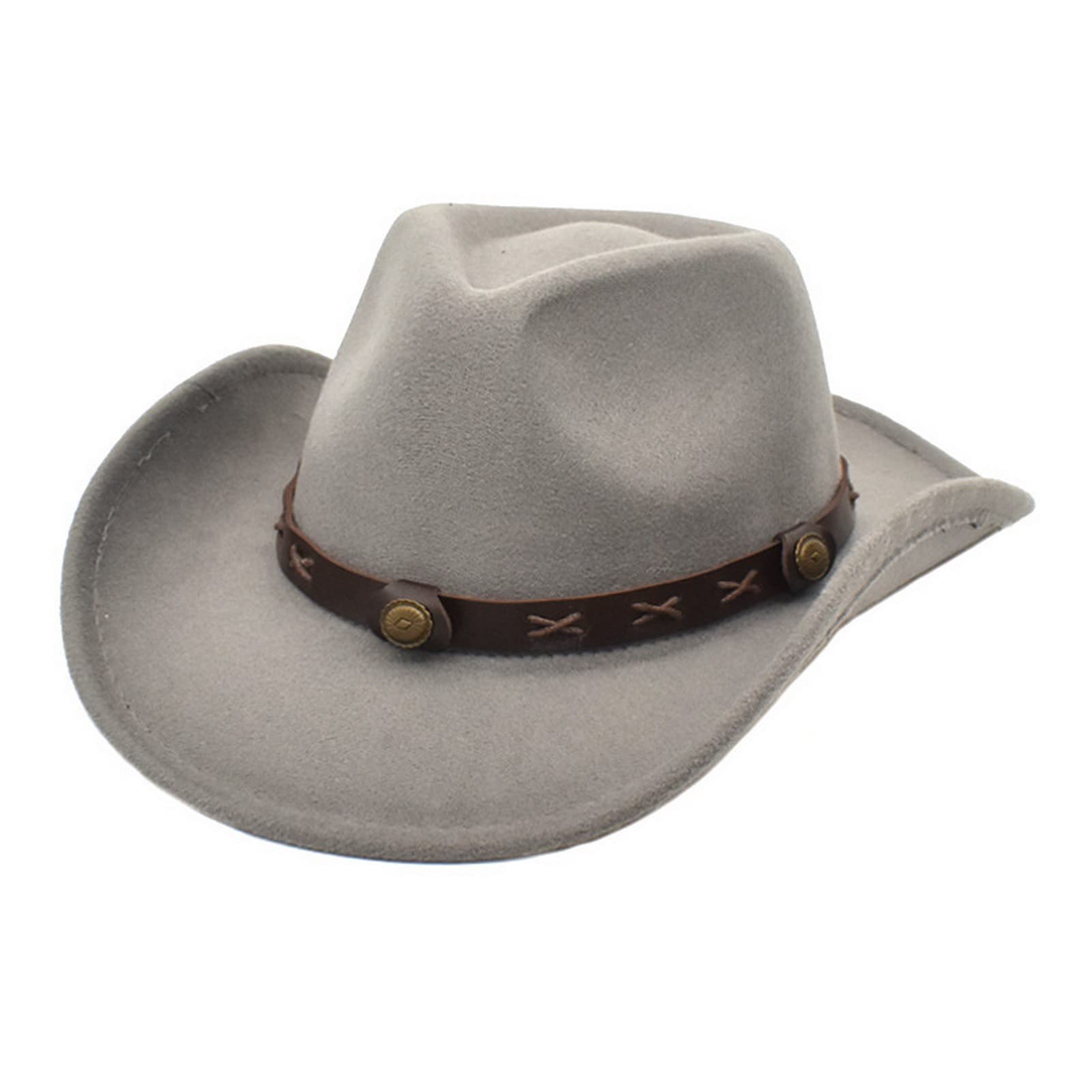 Faringoto Sombrero de vaquero para hombre, sombrero de vaquera, sombrero de fieltro, sombreros de federas para mujer