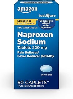 Amazon Basic Care Naproxen Sodium Caplets 220 mg, ...