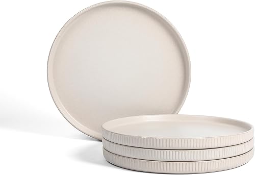 Miniatura 17 de Stone Lain Haven - Juego de 4 platos de ensalada de cerámica moderna, juego de platos para 4, esmaltado reactivo gris