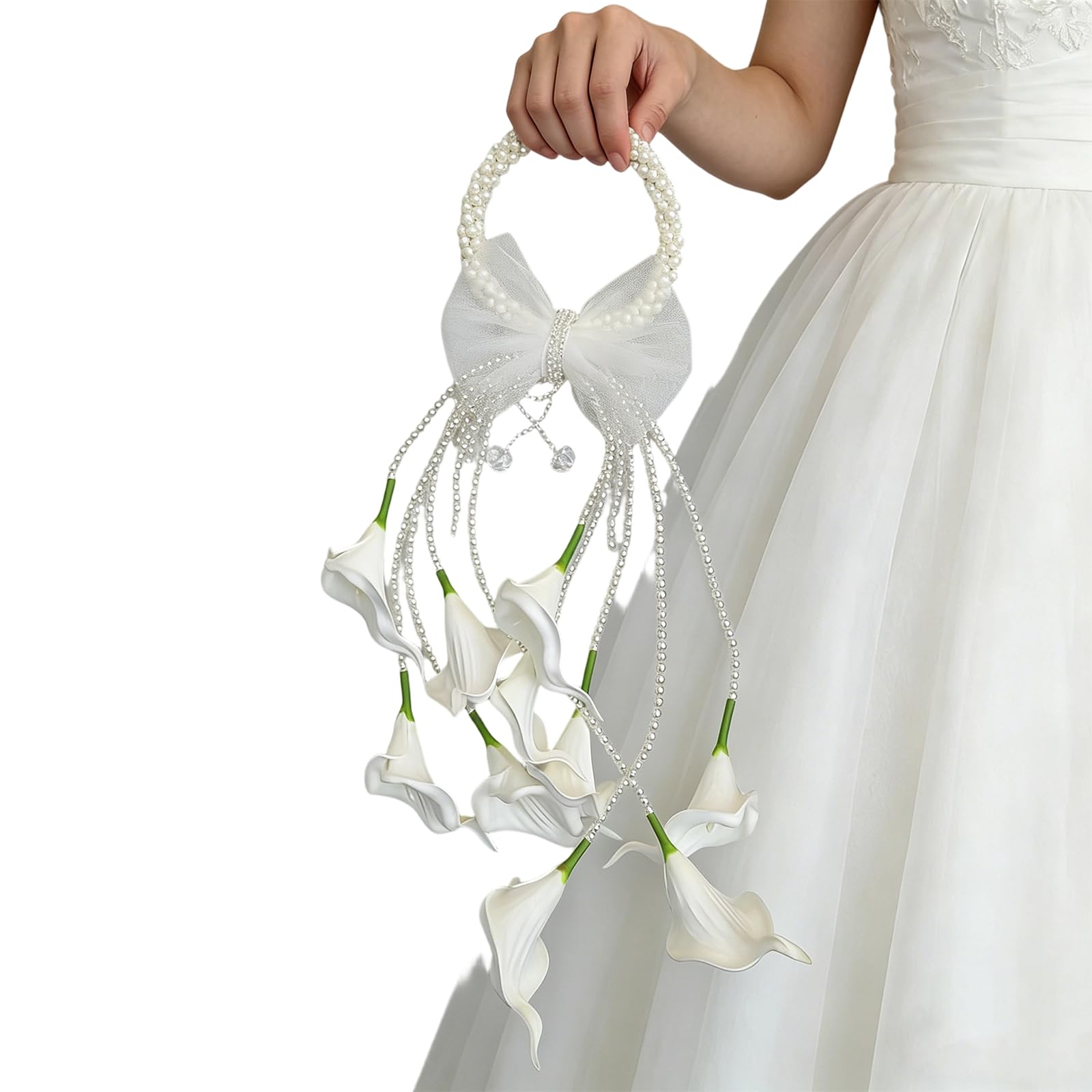 ZEPFJHE Simulation Bridal Handheld Flower for Wedding Ceremonies and Photography Dressingup Hand Carry Artificial Floral Bouquet Wedding Ceremony Flower