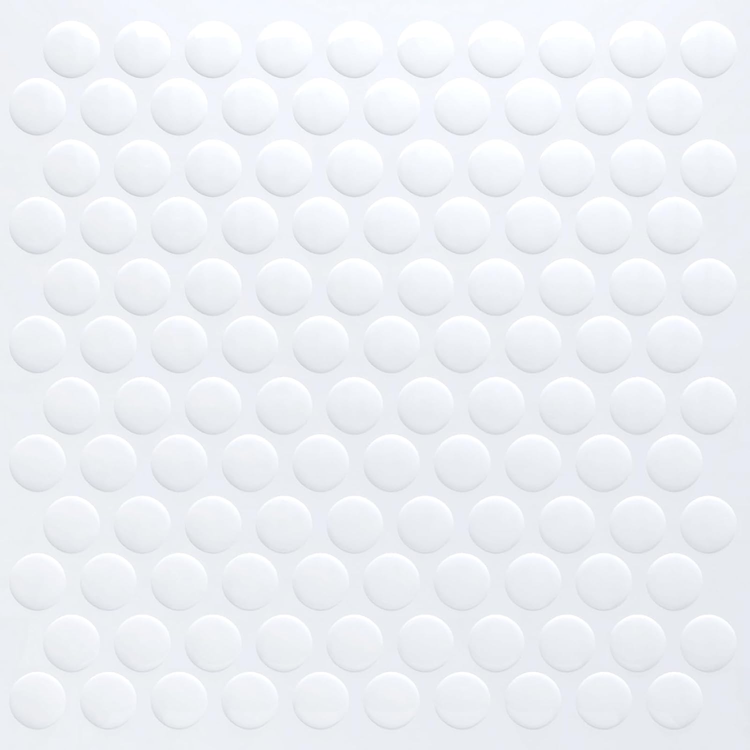 CHIHUT 16 Sheets 12"x12" White Penny Round Peel and Stick Backsplash Tiles for Kitchen Bathroom Shower Walls Waterproof Self Adhesive Stick on Tiles Removable Renter Friendly Vinyl Backsplash Panels