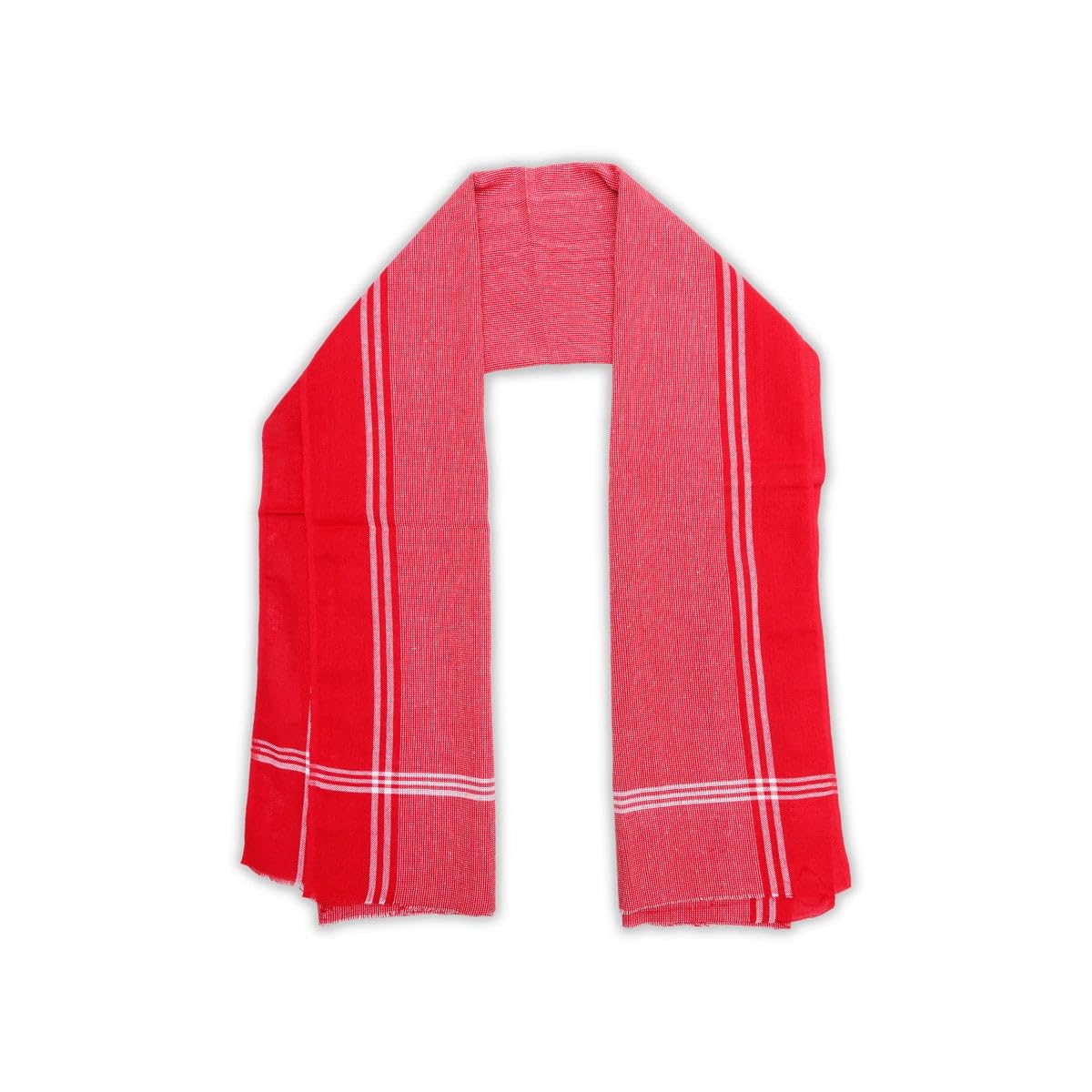 Gamcha Cotton Towel Gamosa of Bengal 100% Cotton Red Color Check Pattern for Men, Women Pack of 1