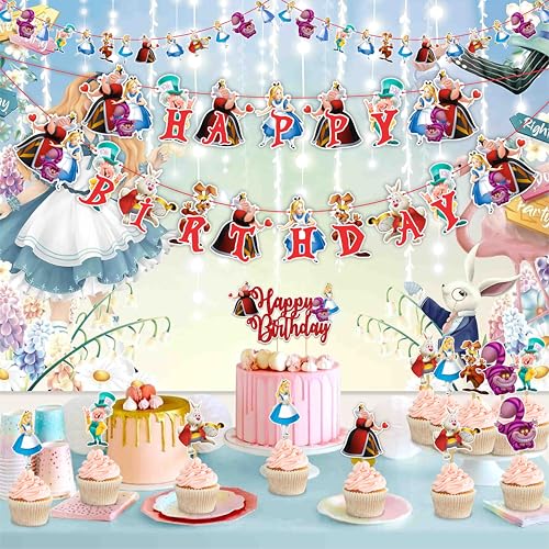 "Alice in Wondrland" themed birthday party supplies - Image 7
