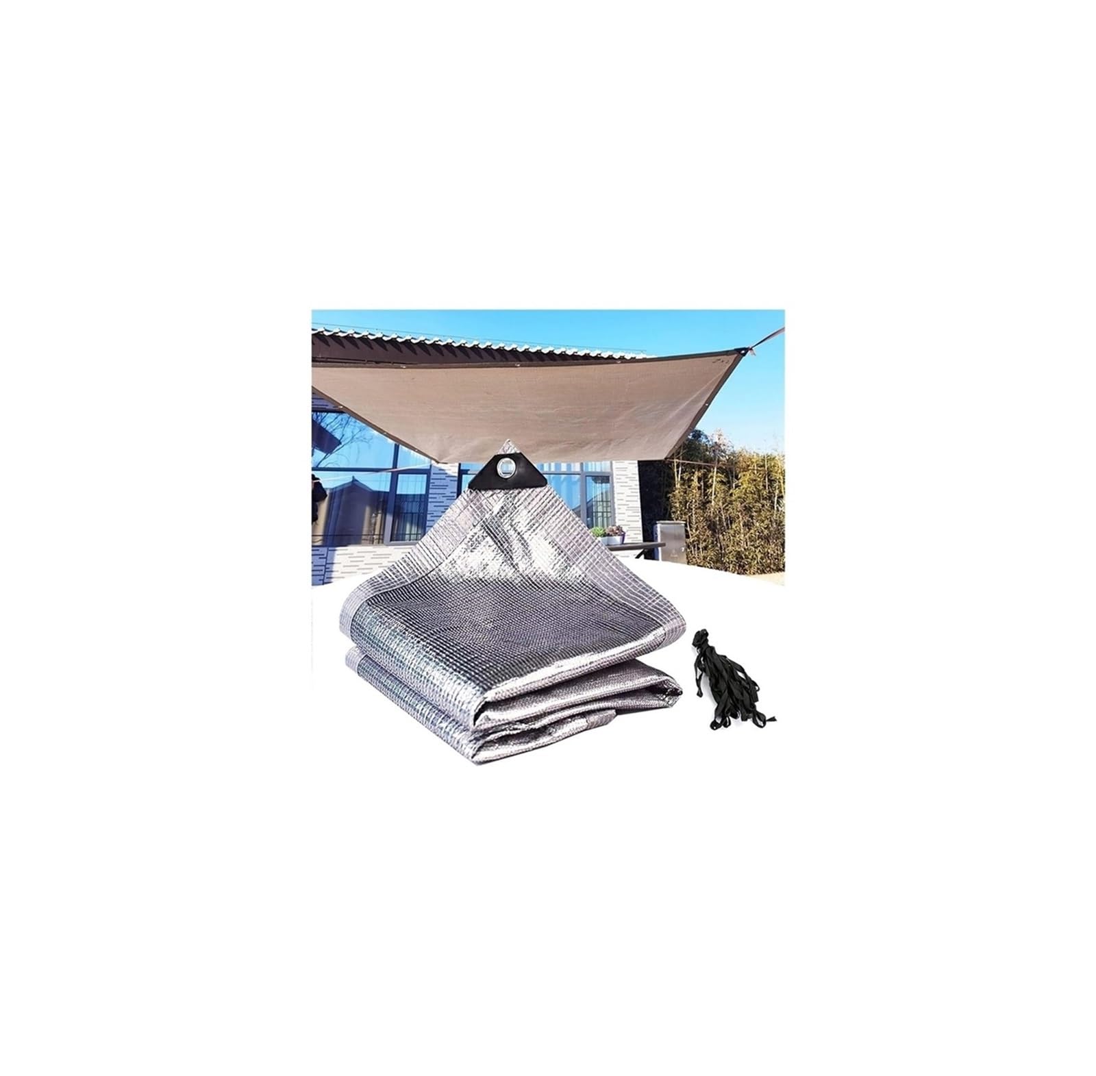 FGJsfhrDTU Shade Cloth Greenhouse Shading, For Greenhouse Carport RV Awning Kennel for Plants Cars and Dogs Resistant Heat Shade 85% Reflect(4x5M)