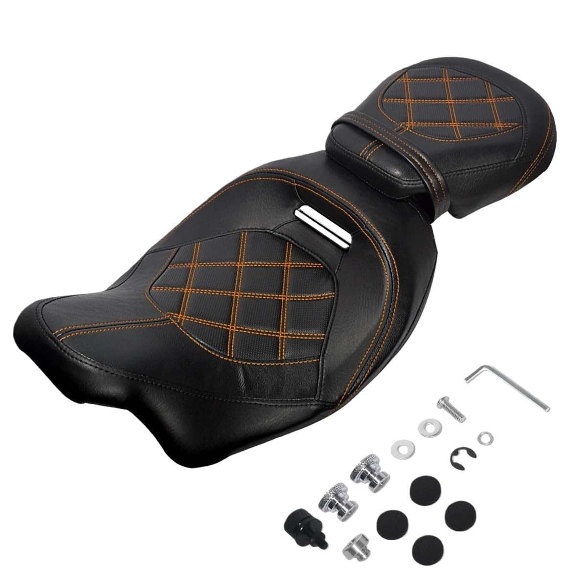 Asiento pasajero trasero de perfil bajo para motos Touring Electra y Road King 8