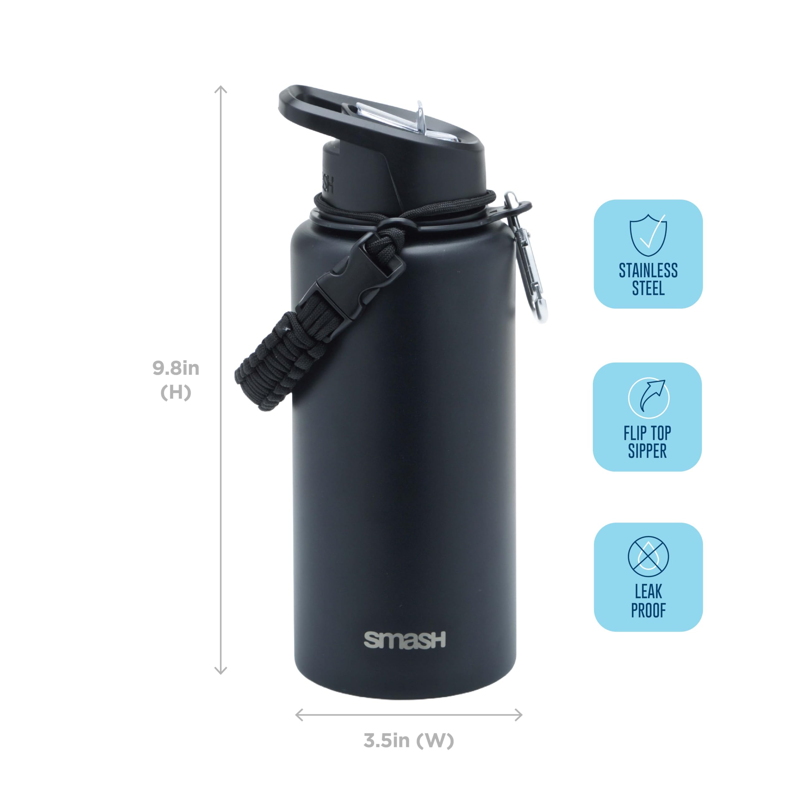Amazon.com: Smash 1 Liter | 34 oz Double Wall Stainless Steel