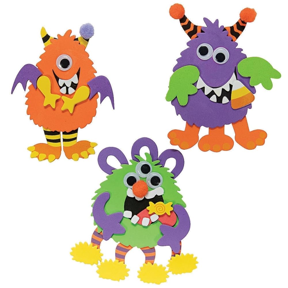 Amazon.com: Foam Silly Monsters Magnet Craft Kit - Crafts for Kids and Fun  Home Activities : Toys & Games