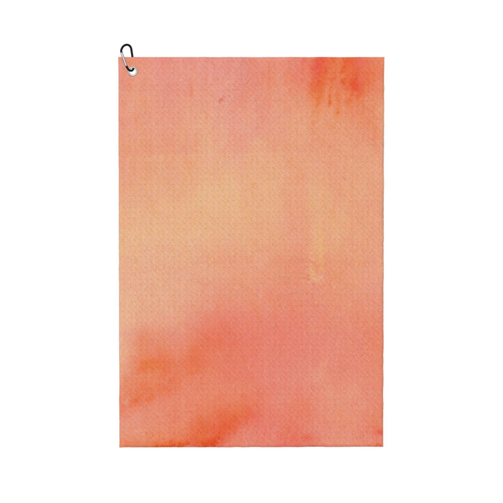 Hnnkloy Coral Watercolor Shades Pink Orange, 16x24 in Portable Waffle Golf Towels with Carabiner Clip for Golf Bag