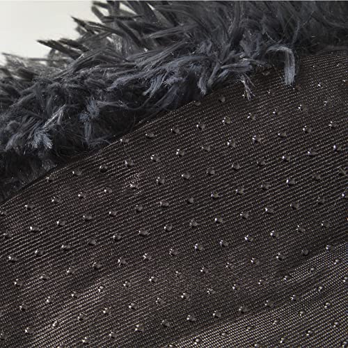 Wallace & Jones | Plüschbett Sarnia - M | Hundebett Liegekissen Donut | ca. 80 x 80 x 24 cm | Dunkelgrau