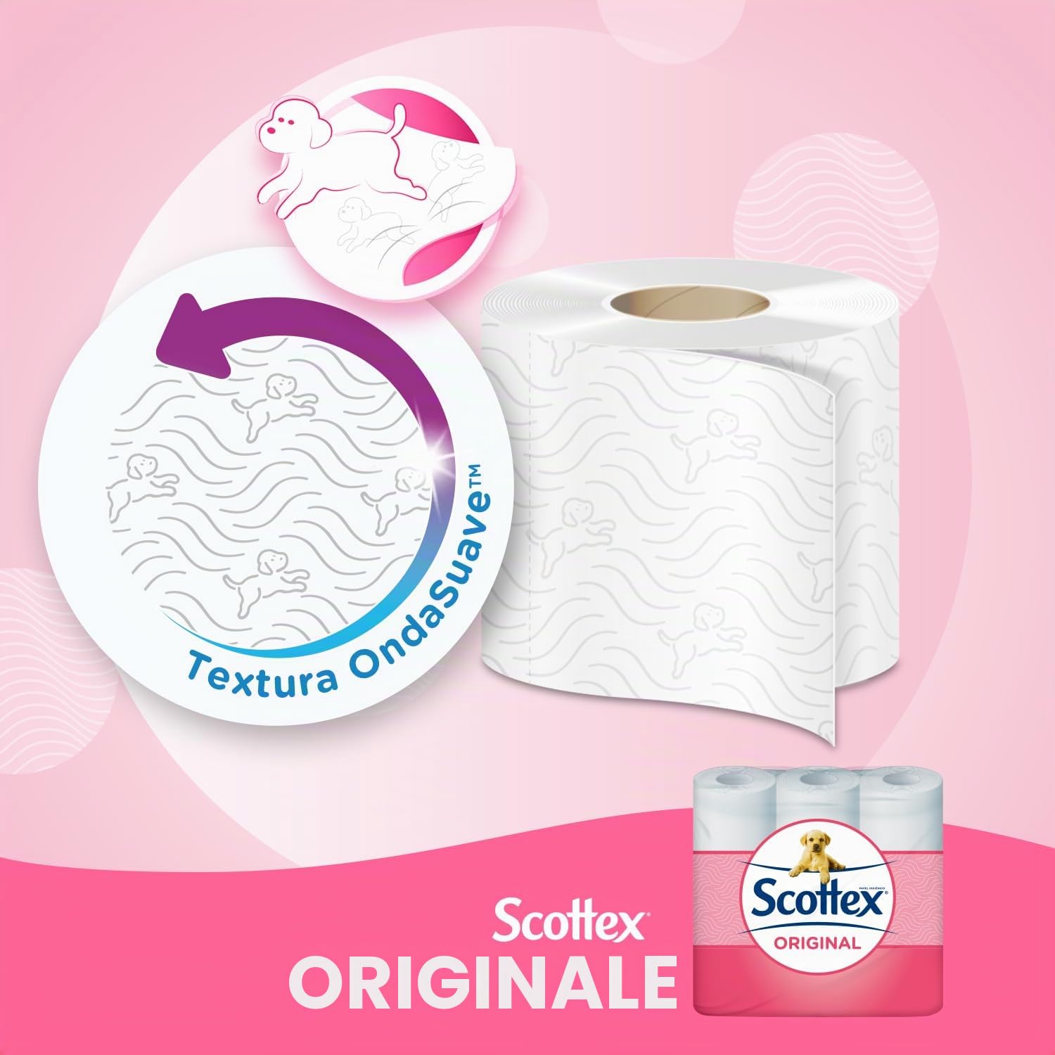 Scottex - Carta igienica originale, 128 rotoli, 4 confezioni da 32 rotoli