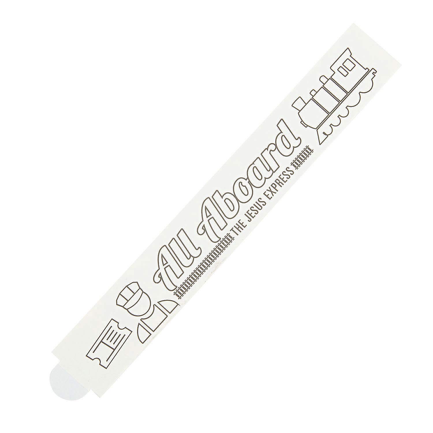 Fun Express Color Your Own Railroad VBS Paper Bracelets - Fun Craft Activity for Kids Perfect for Vacation Bible School Summer Camps & DIY Crafts - Creative Keepsakes for Kids - 50 Pieces