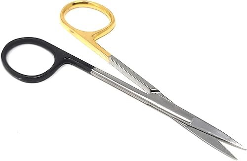 Miniatura 7 de Tijeras de goma de iris TC Kelly Supercut con una hoja dentada e inserciones de carburo de tungsteno, acero inoxidable (4.5 pulgadas curvas)