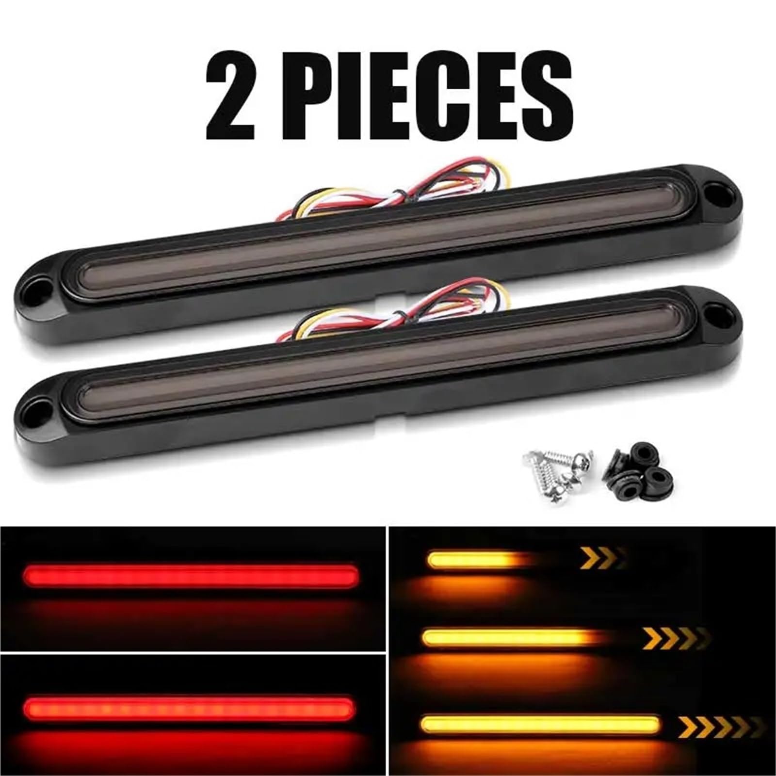 Luz LED De Freno Trasero DRL Intermitente Advertencia Parada Para Coche Camión Remolque Tractor Camioneta RV 12V/24V Faros Traseros