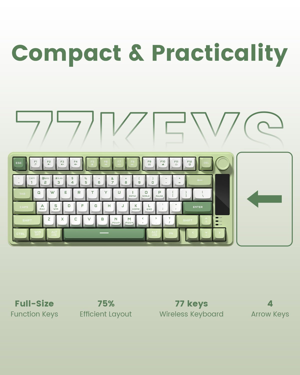 Amazon.co.jp: Womier S-K71 Gaming Keyboard, 75% Keyboard, Aluminum