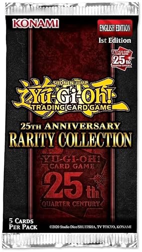 Yugioh! 25th Anniversary Rarity Collection 1-1 x Booster – con 5 cartas al azar – inglés + Heartforcards Protección de envío