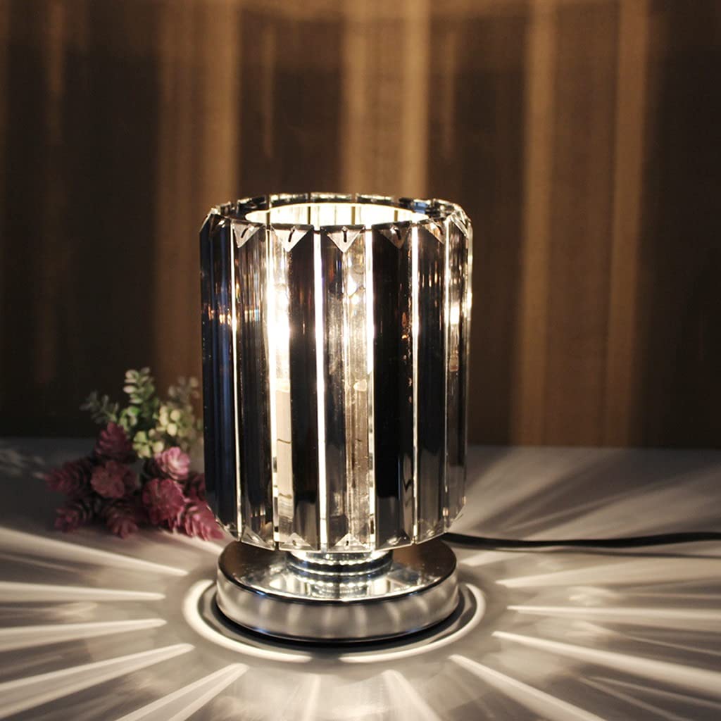 Quemador de Cera de Cristal, Lámpara de Vela Más Cálida, Calentador Eléctrico de Aceite Esencial Perfumado Quemador de Tarta, Lámpara Decorativa para Regalos Hogar y Decoración