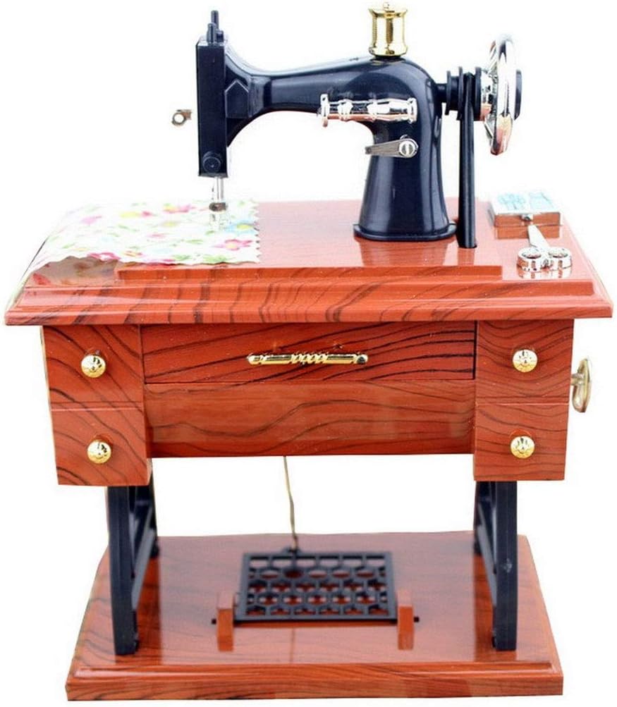 Sewing MachineMiniature Handmade Classic Vintage Sculpture Home Decoration Retro Furniture
