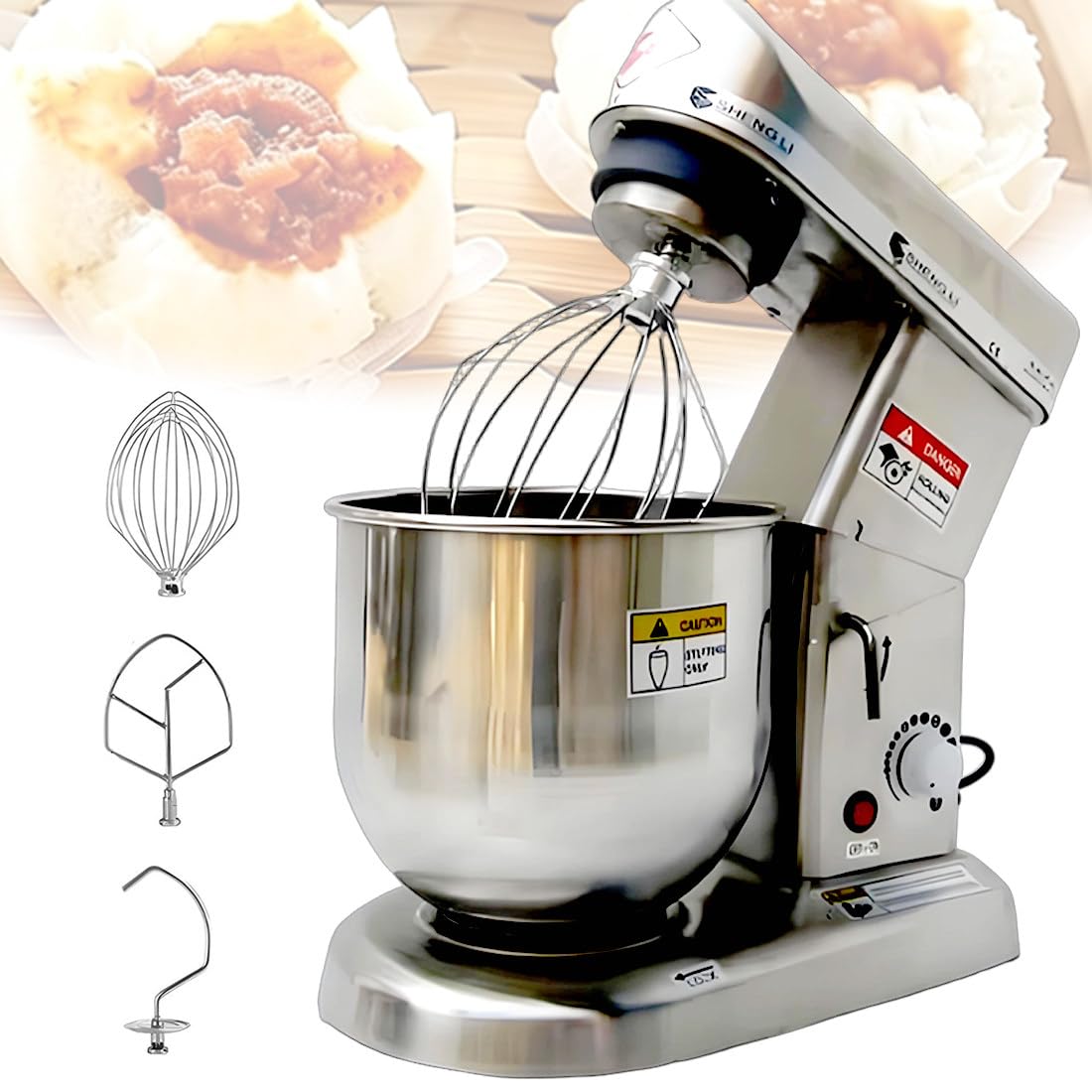 Impastatrice Elettrica Multifunzione per Pane E Dolci 7L | Macchina Planetaria per Dolci, Pane, Pizza e Pasta, Adatta per Pasticcerie, Ristoranti e Hobbisti della Panificazione