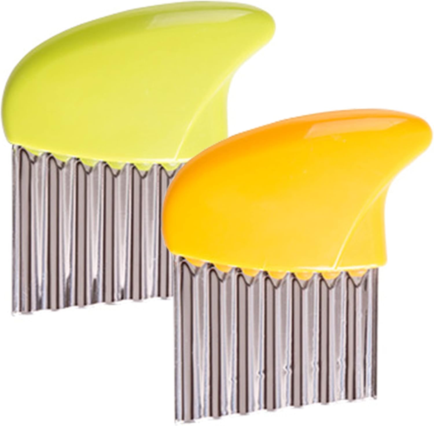 Crinkle-Cutter for Veggies-Salad-Chopper Knife 2Pcs Stainless-Steel-Blade Wavy Crinkle-Cutter for Veggies-Salad-Chopper Knife 2Pcs Stainless-Steel-Blade Wavy