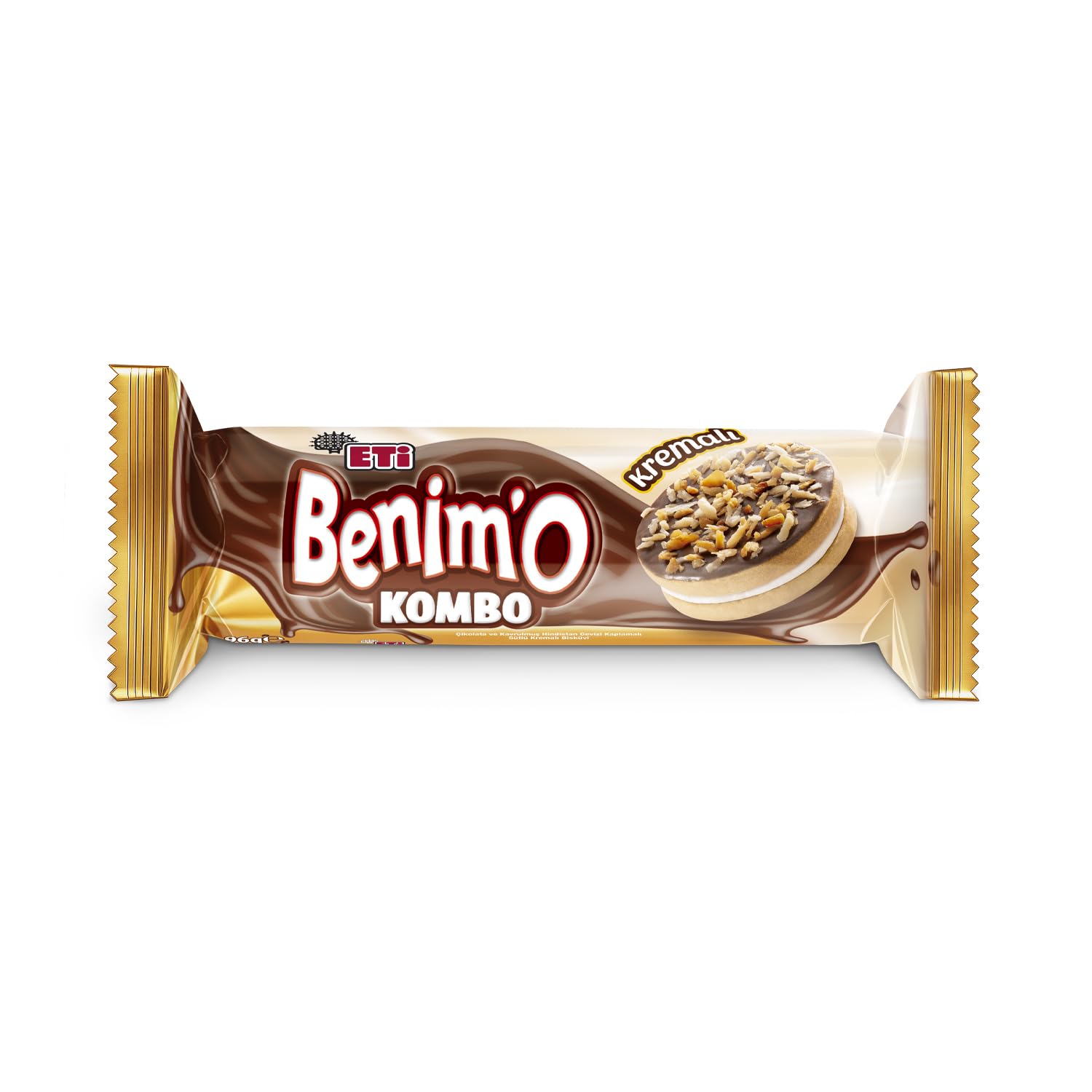 Eti Benim’O Kombo Kremalı Bisküvi 96 g x 18 Adet