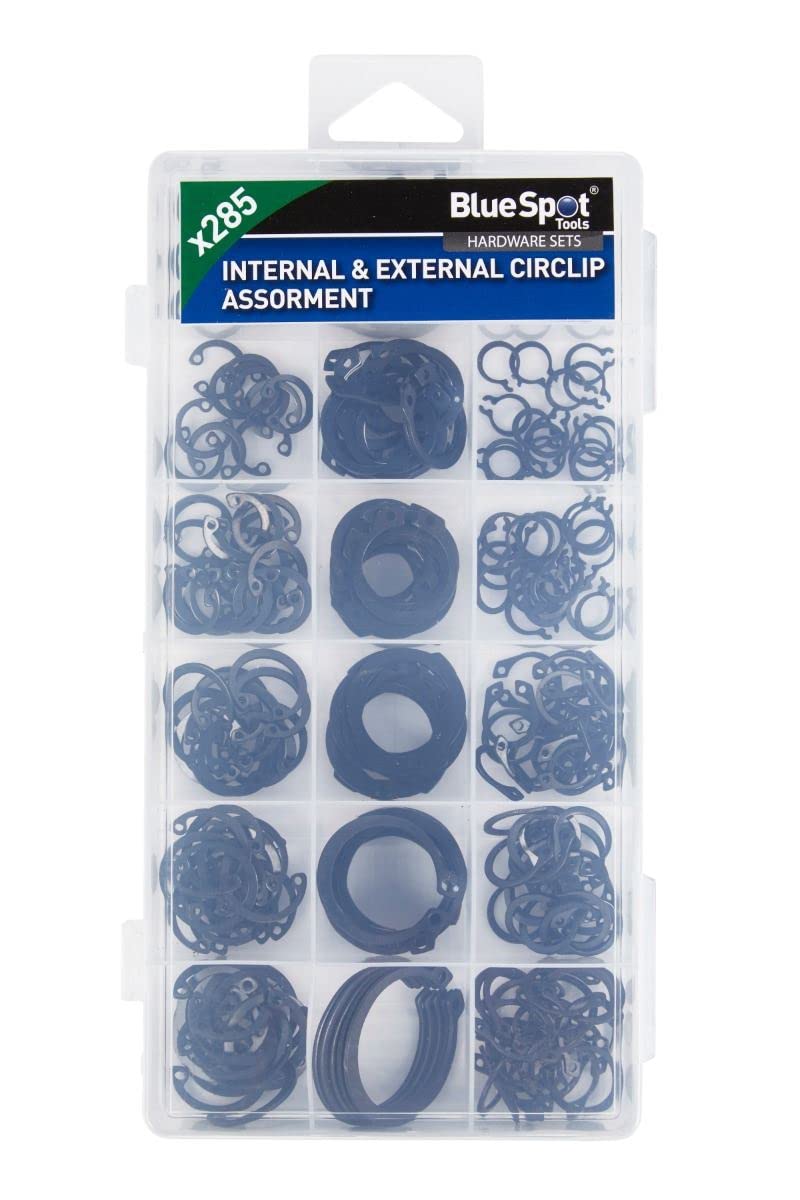 Blue Spot Tools - 285 PCE Assorted Internal and External Circlip Set
