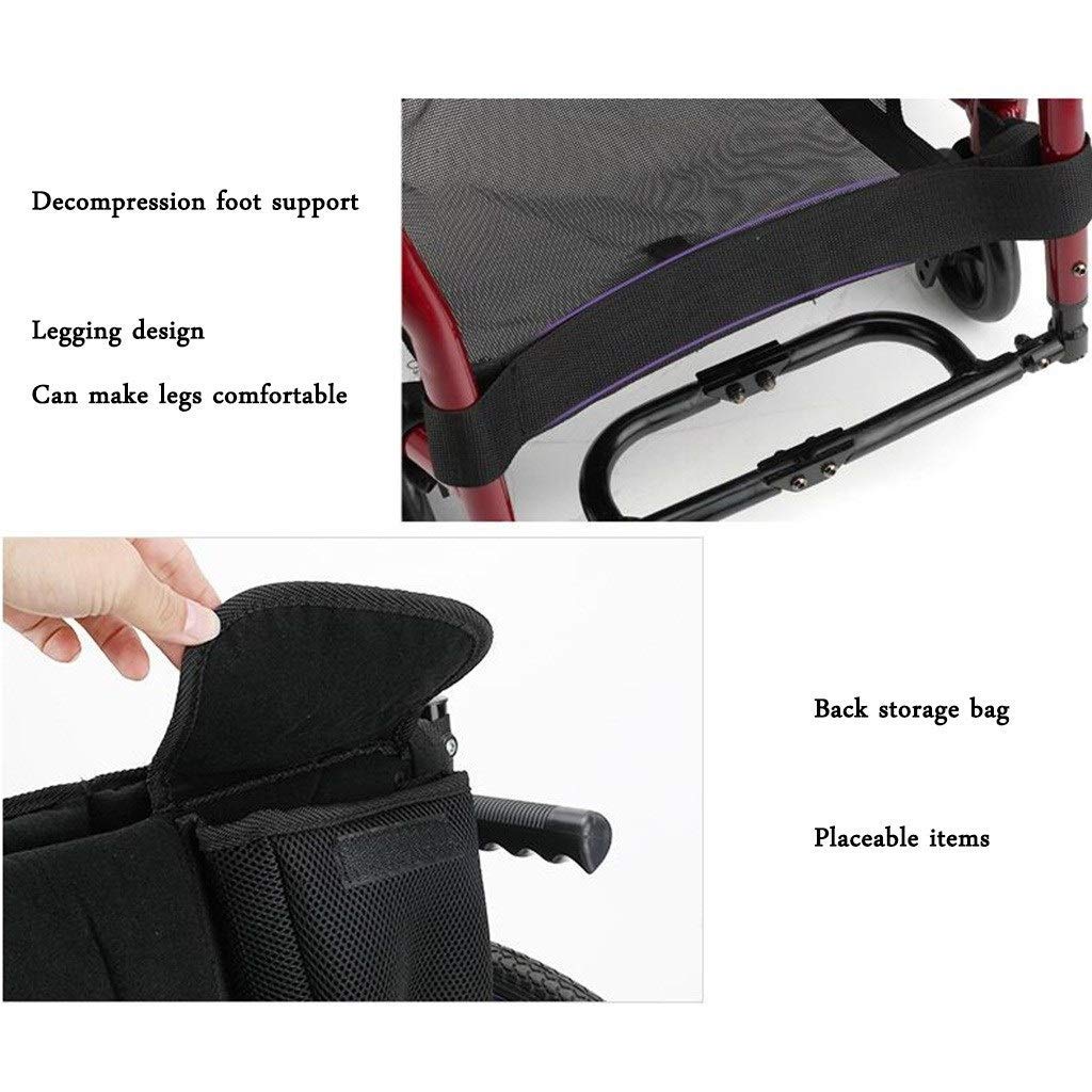 MU Ocio, Empuje Autopropulsada de Diseño Ergonómico Plegable Rápido Desmontaje Inicio Al Aire Libre Vespa de Sillas de Ruedas Y Deportes