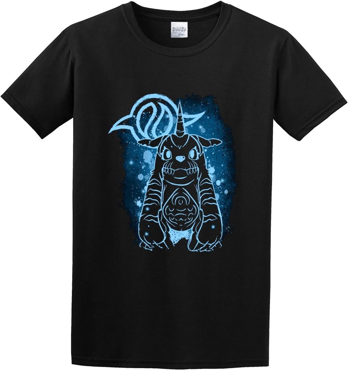 AiyaMen's Digimon Gabumon T-Shirt Print Tees Short Sleeve O Neck XL Black